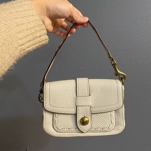 Coach Light Grey Flap Mini Handbag